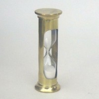 Brass, Glass, Sand Timer Hourglass