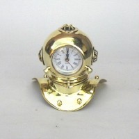 Brass Diver's helmet clock